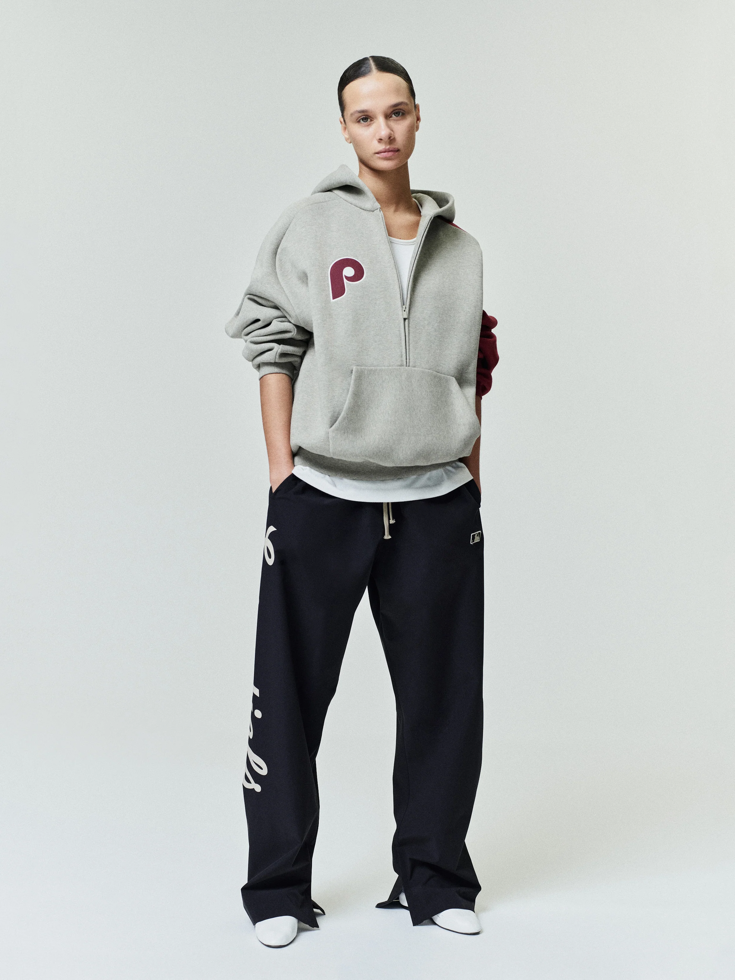 Phillies Raglan Half Zip Sport Hoodie